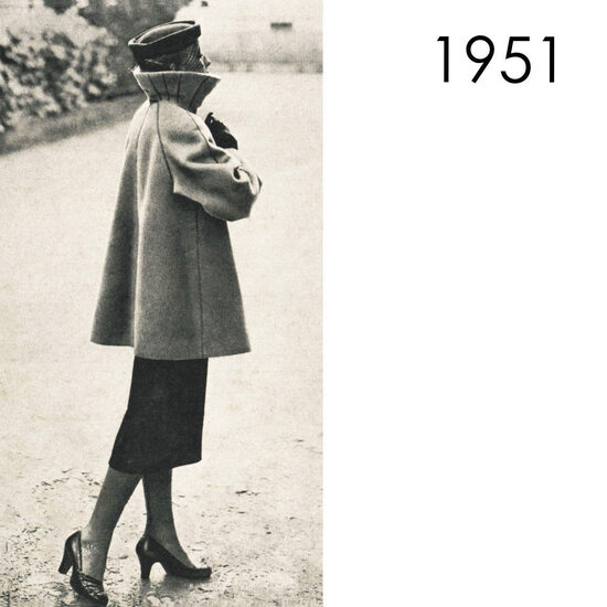 1951 Swing coat. Bust 96 cm (37.8")